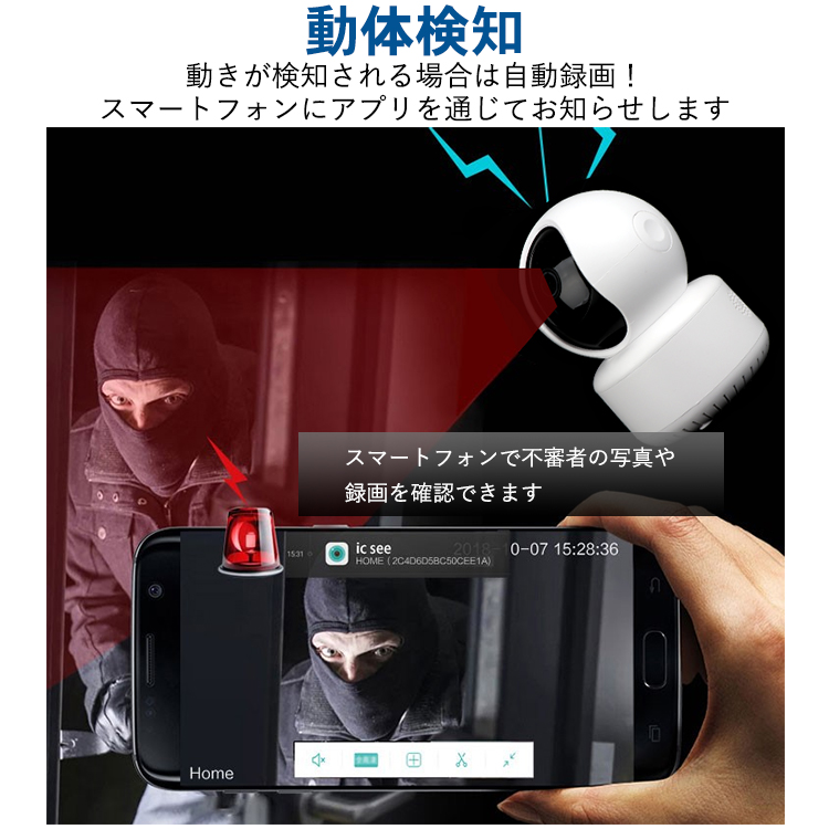 防犯カメラ300万画素屋内用赤外線暗視型カメラ Z-A1