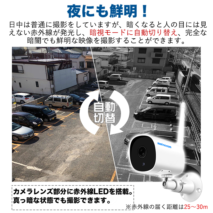 防犯カメラ 夜間撮影200万画素双方向会話音声通信機能搭載 M-HW17