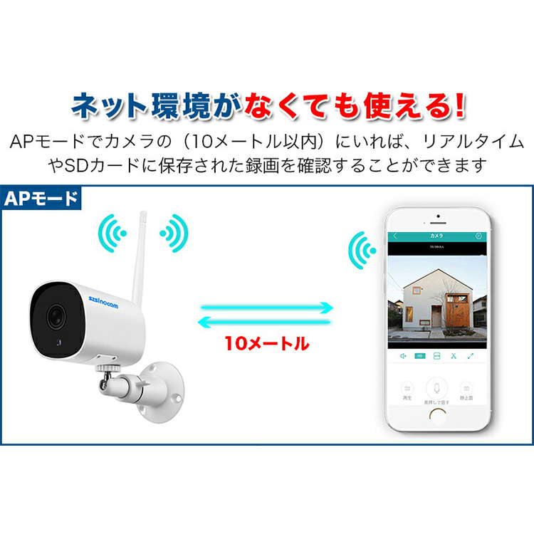 防犯カメラ 夜間撮影200万画素双方向会話音声通信機能搭載 M-HW17 防犯カメラ 夜間撮影200万画素双方向会話音声通信機能搭載 M-HW17