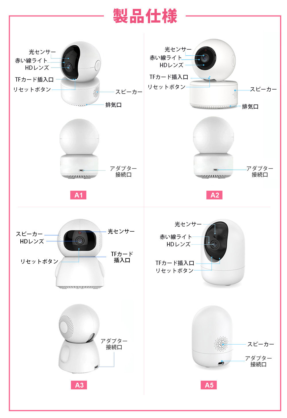 防犯カメラ200万画素自動追跡双方向音声通信機能搭載 Z-A3
