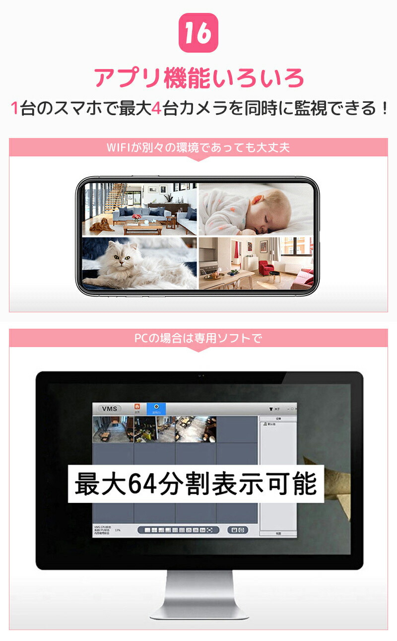 防犯カメラ300万画素屋内用赤外線暗視型カメラ Z-A2