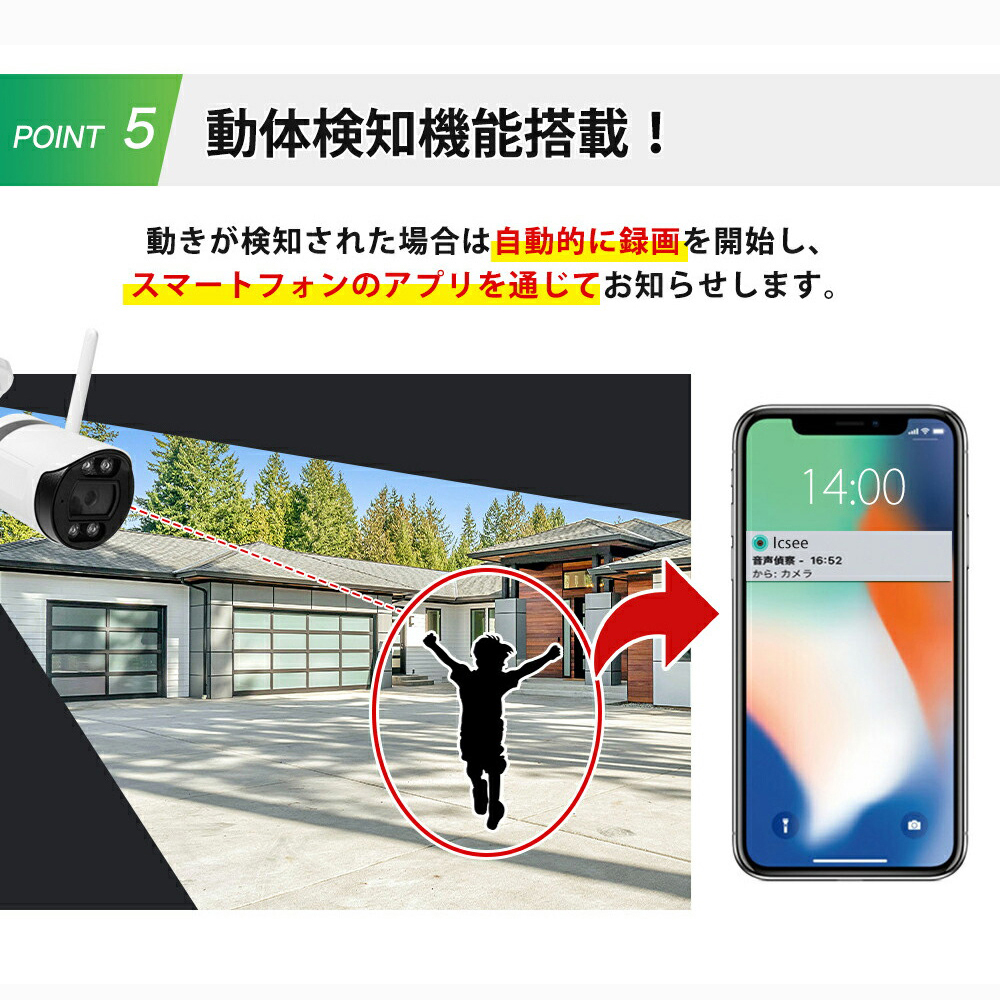 新登場】コスパ最高！最新防犯カメラ4台セット 店舗・オフィスへの設置