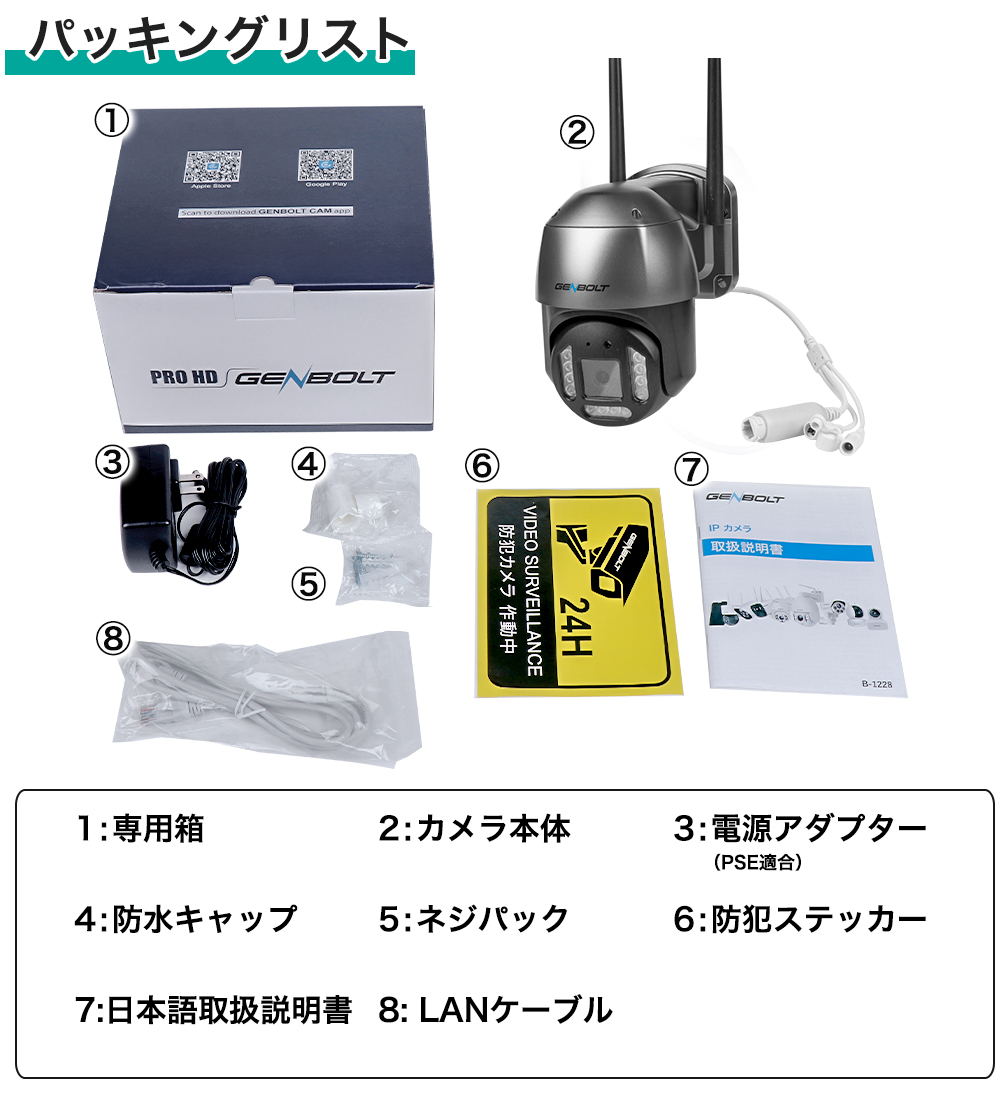 新品発売】800万画素の4K超高解像度超鮮明映像防犯カメラ！GB213V-G